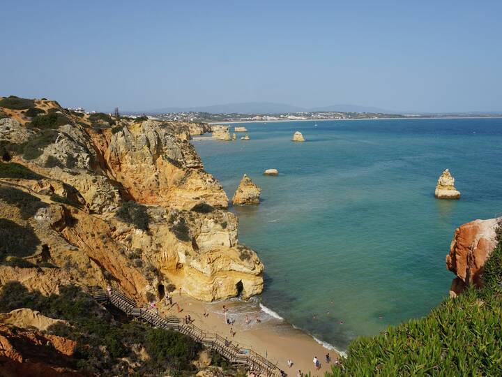 Praia Do Camilo Strand Lagos Algarve Portugal 360