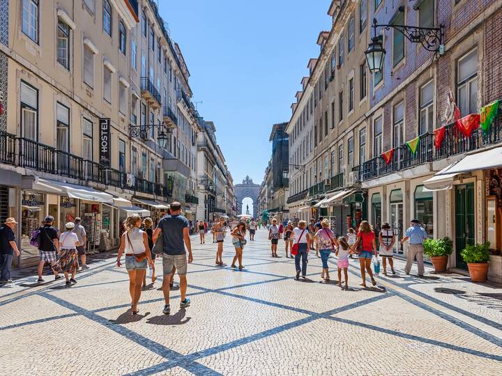 Rua Augusta In Lissabon Portugal 360